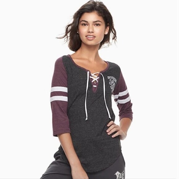 Harry Potter Shirt S Lace Up Gryffindor Embroidered Lion Varsity Quidditch - Picture 1 of 15